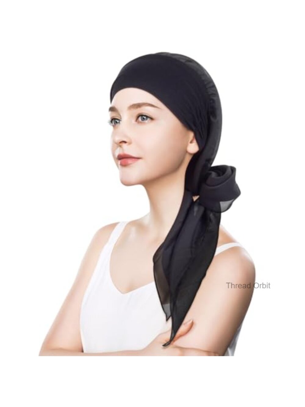 Pre-Tied Chiffon Turban Headwrap for Women Lightweight Breathable Head Scarf